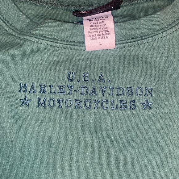 Harley Davidson Excellent like new condition size large crop top - Picture 9 of 9